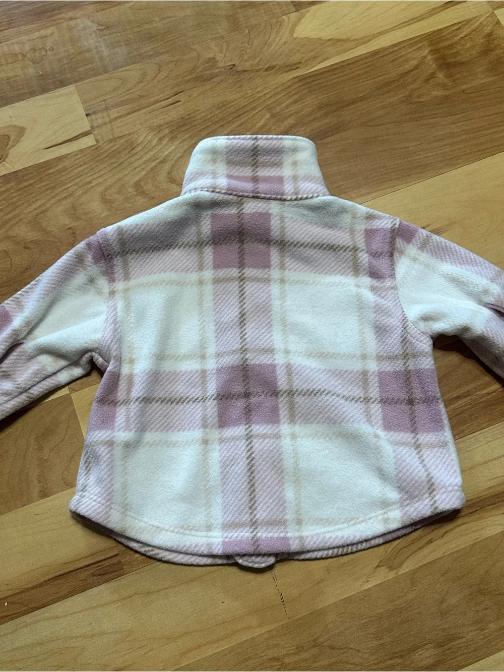 Carter's Pink & Cream Plaid Fleece Button-Up Shirt Jacket